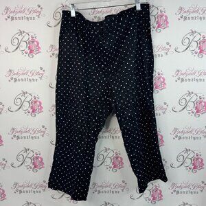 Simons capri cropped Black and White Polka Dot Pants dotted